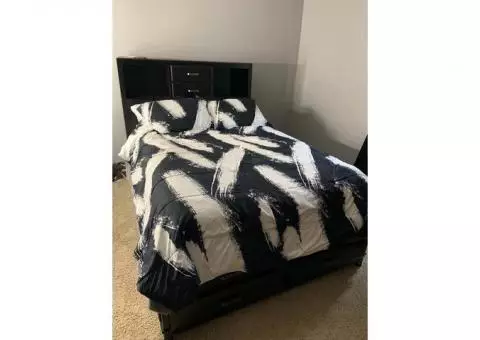Full size bed with dresser